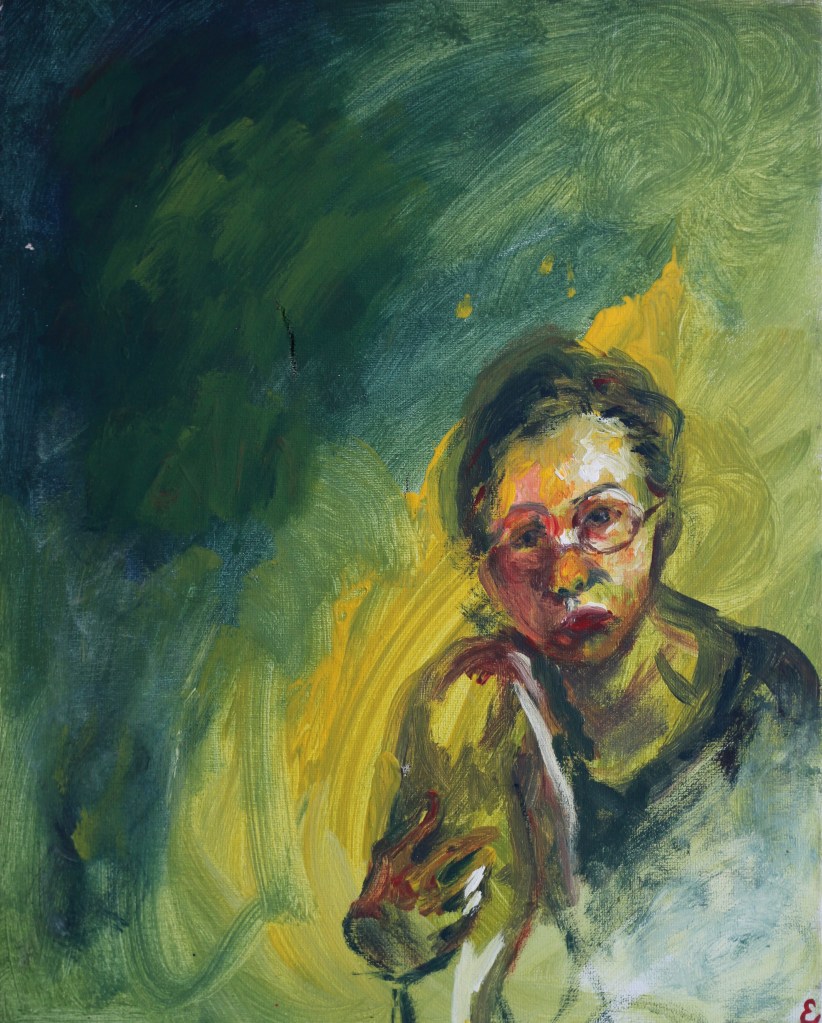 Portrait of the Artist in Green 
2021 
Acrylic on Canvas 
California